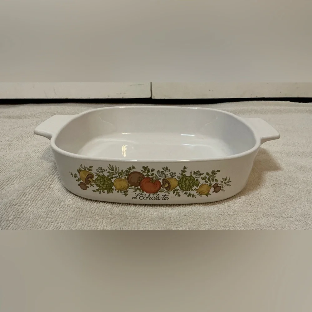 Vintage Corning Ware A-8-B L'Echalote Spice of Life Casserole Dish No Lid 8x8
